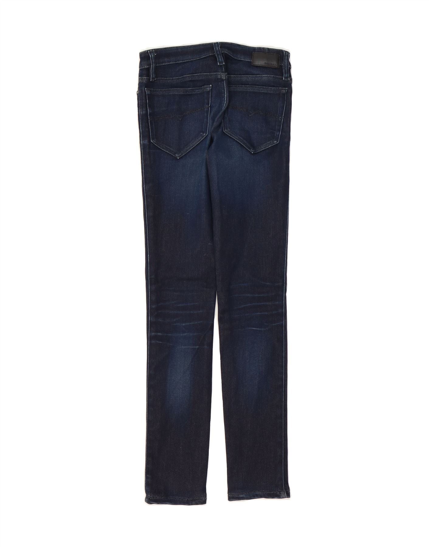 Diesel Womens Skinzee Regular Waist Skinny Jeans W26 L32 Navy Blue Size 42" / US 20 - 2 Thumbnail