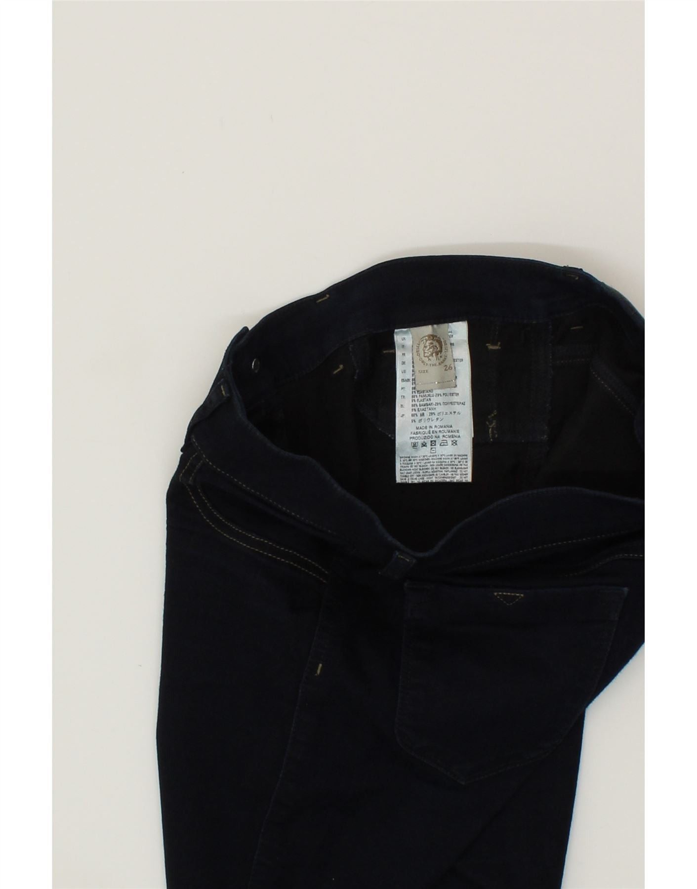 Diesel Womens Skinny Jeans W26 L33 Navy Blue Cotton Size 42" / US 20 - 3 Thumbnail
