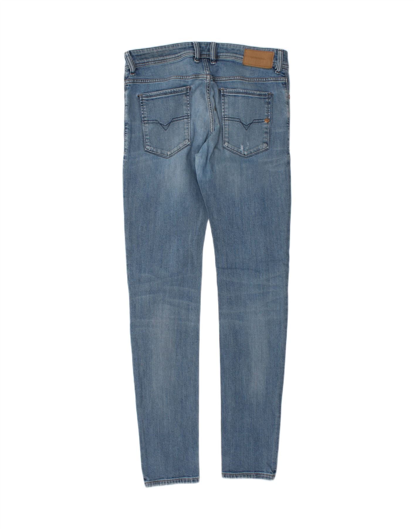 Diesel Womens Distressed Skinny Jeans W30 L33 Blue Cotton Size 42" / US 20 - 2 Thumbnail