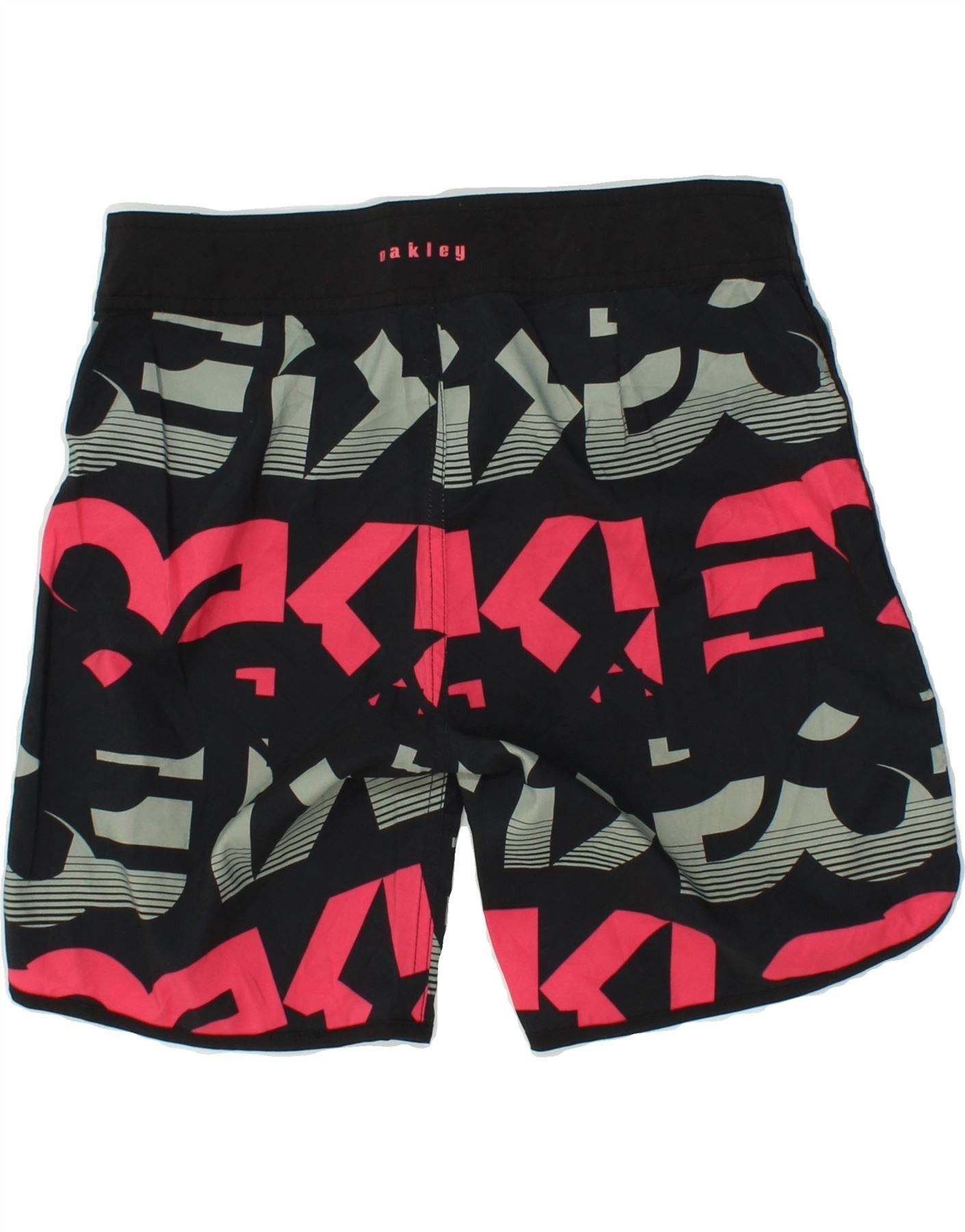 Oakley Womens Graphic Swimming Shorts UK 8 Small Black Size ONE SIZE - 2 Thumbnail