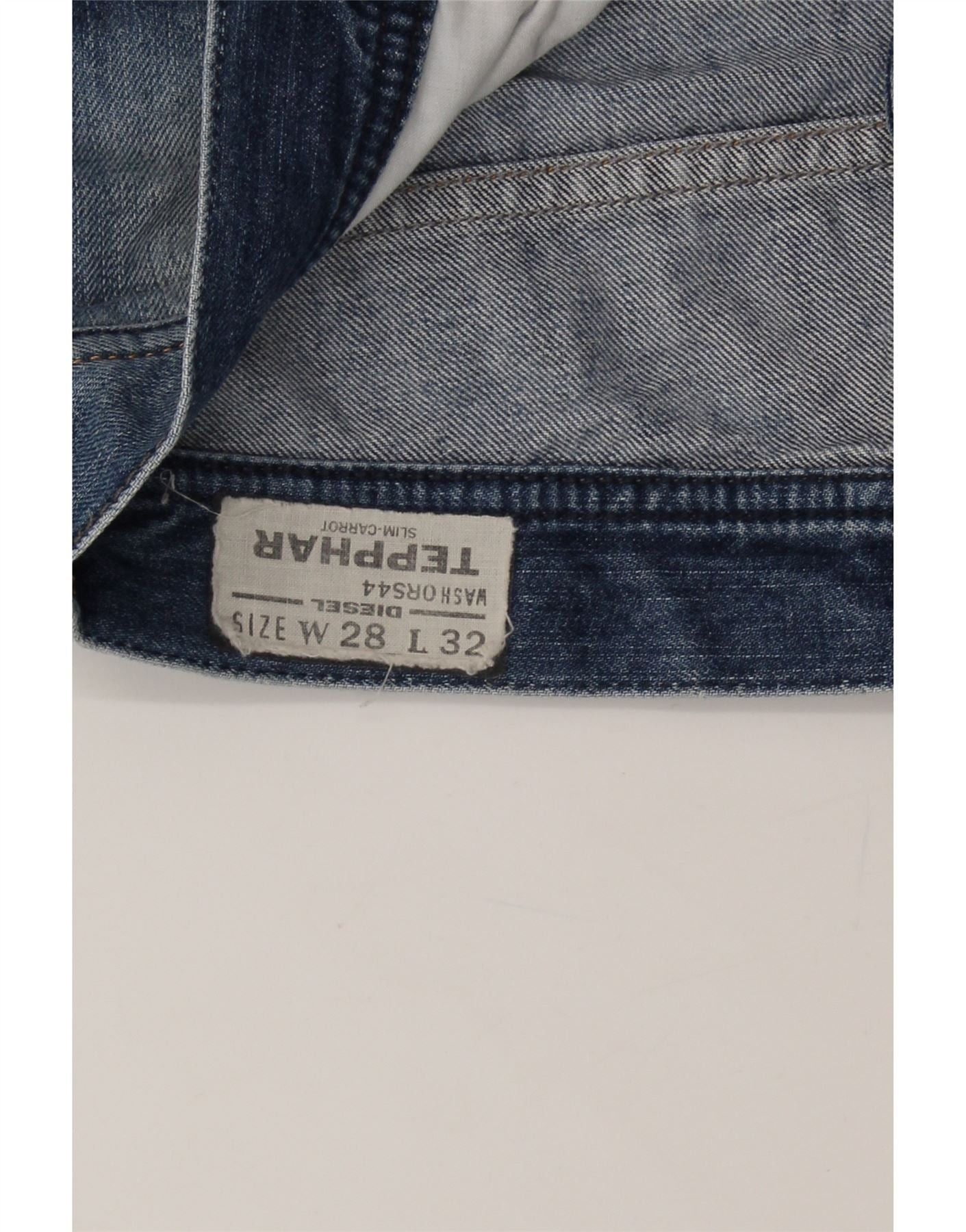Diesel Womens Tepphar Carrot Slim Jeans W28 L32 Blue Cotton Size 42" / US 20 - 3 Thumbnail