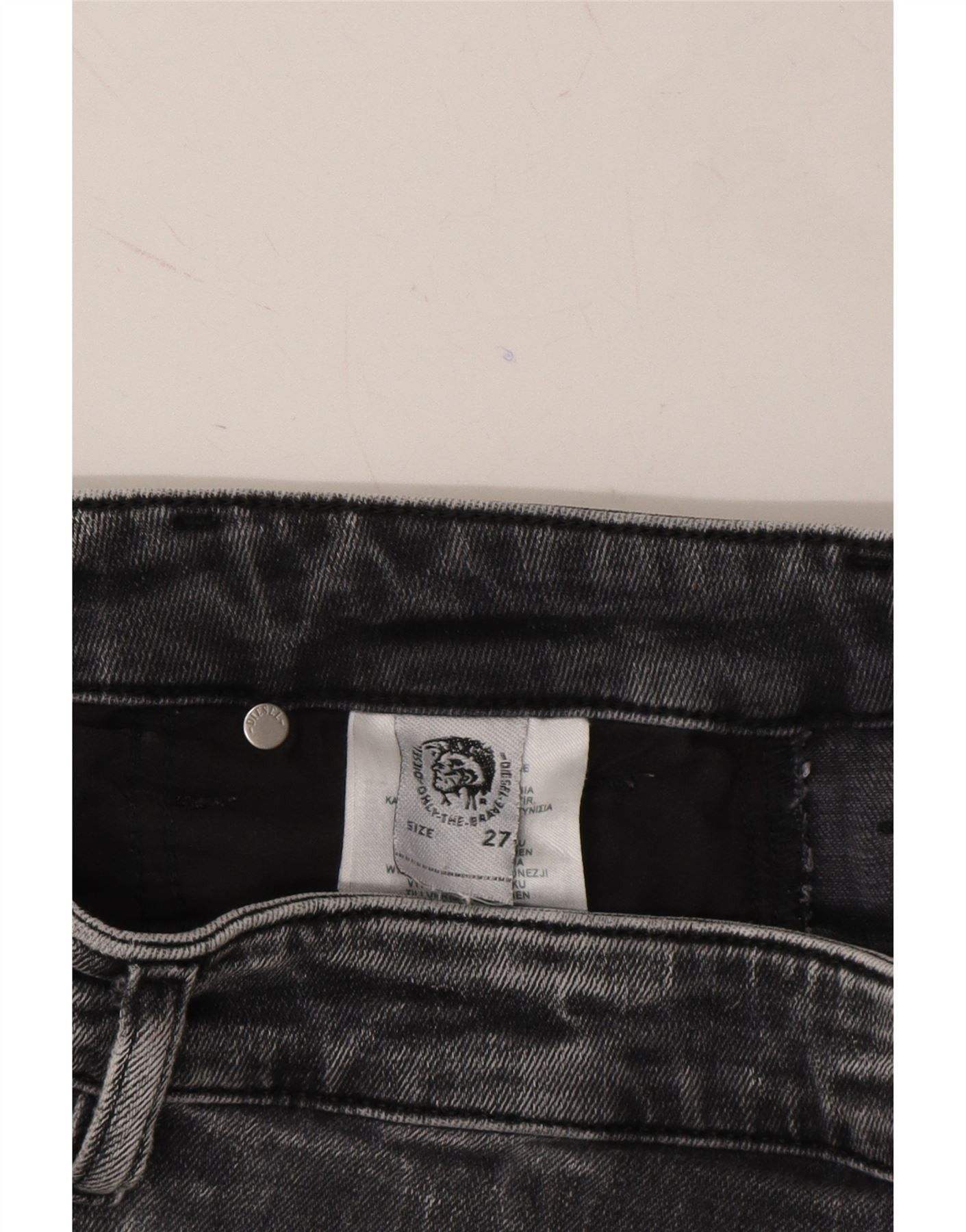 Diesel Womens Low Waist Skinny Jeans W27 L31 Grey Cotton Size 42" / US 20 - 3 Thumbnail