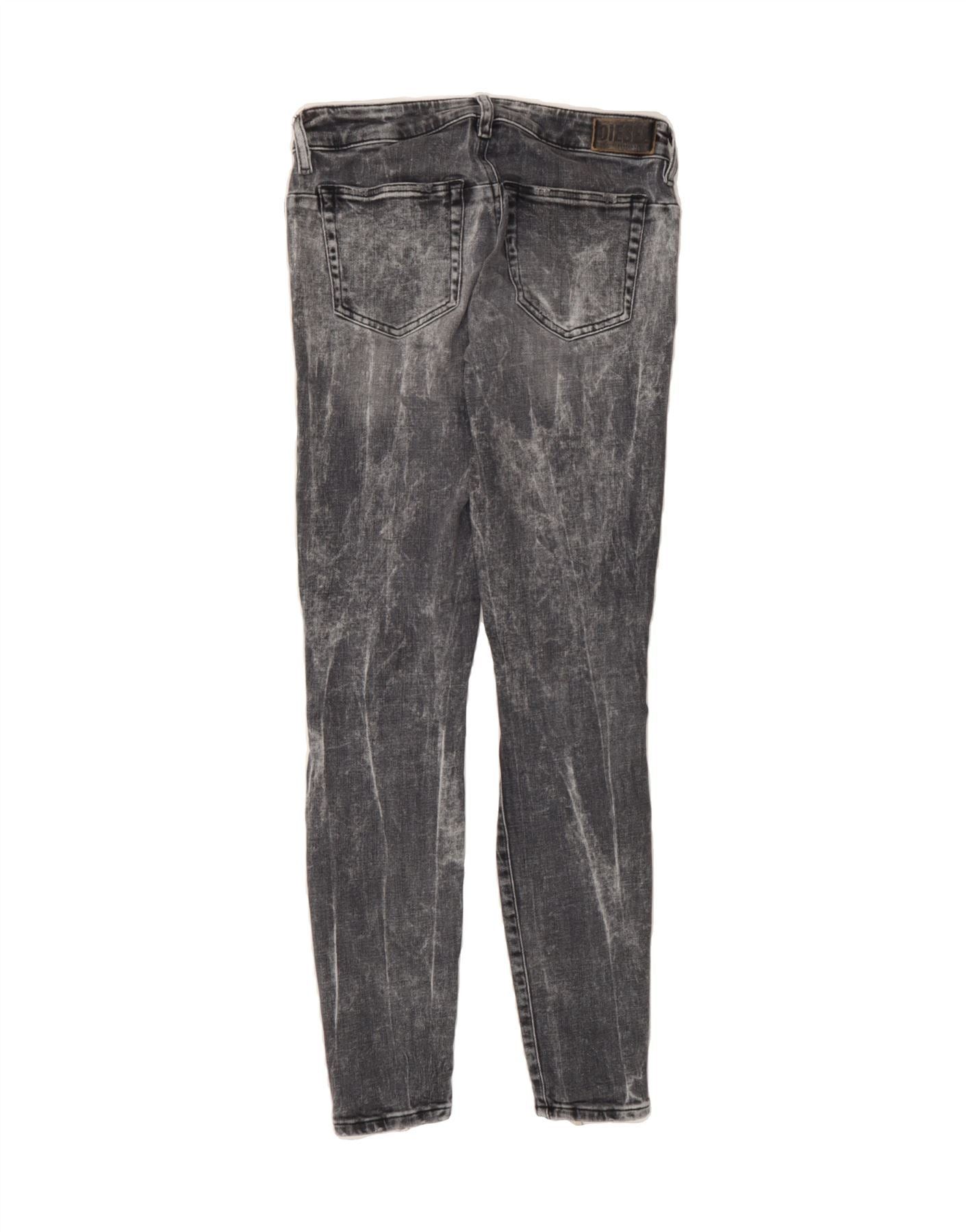 Diesel Womens Low Waist Skinny Jeans W27 L31 Grey Cotton Size 42" / US 20 - 2 Thumbnail