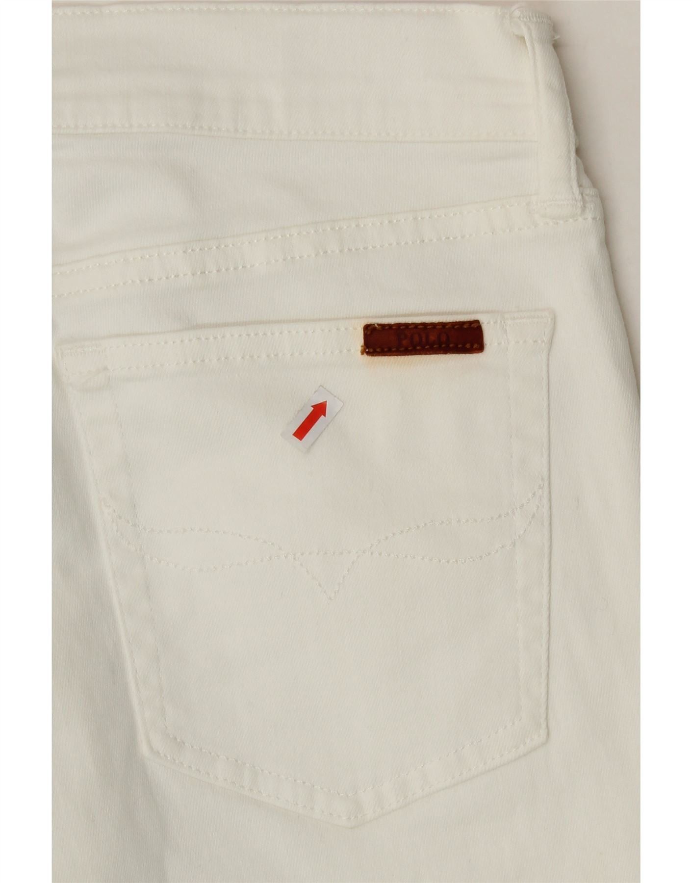 Polo Ralph Lauren Womens Tompkins Crop Skinny Jeans W28 L26 White Cotton Size 24" / US 00 / IT 34 - 3 Thumbnail