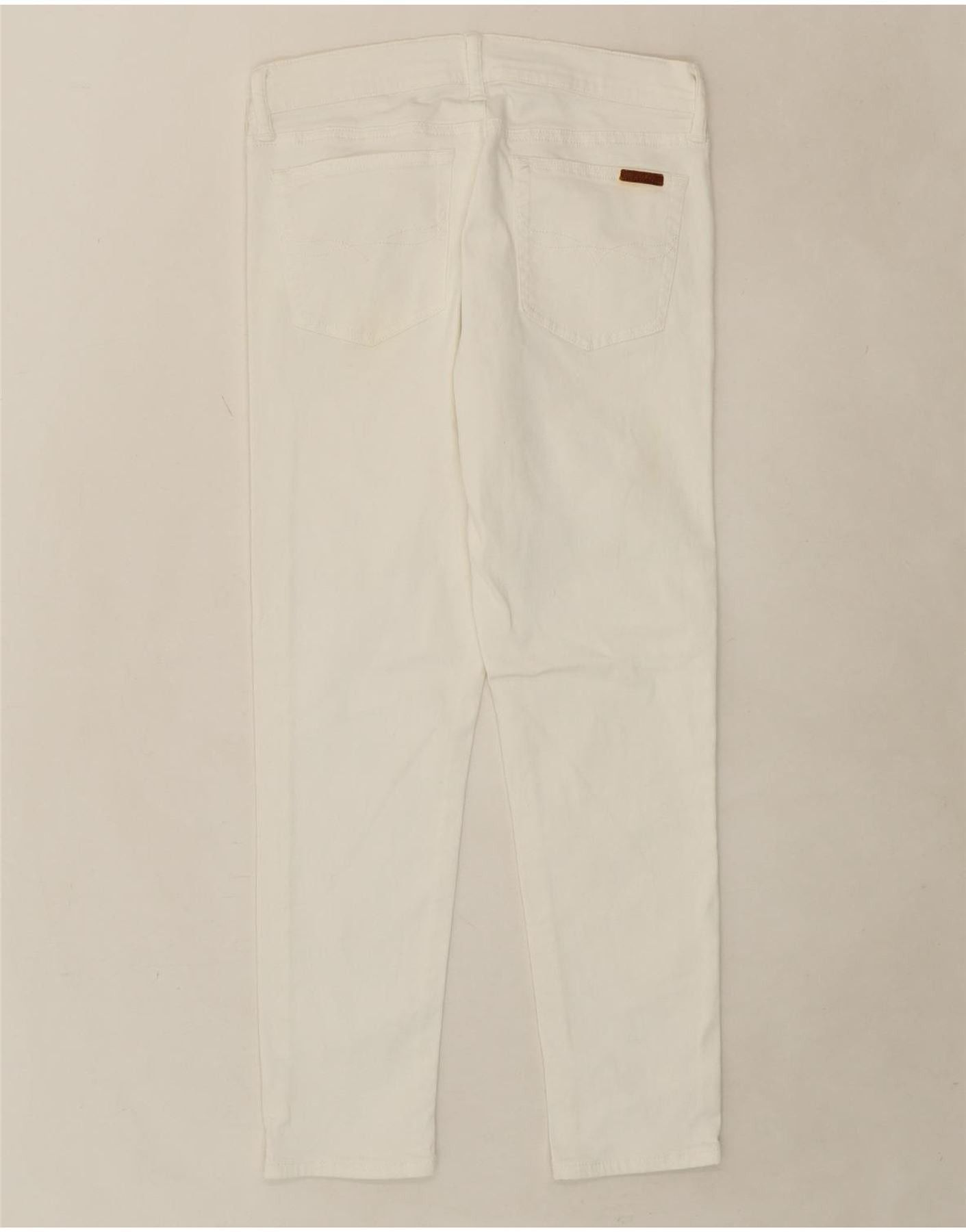 Polo Ralph Lauren Womens Tompkins Crop Skinny Jeans W28 L26 White Cotton Size 24" / US 00 / IT 34 - 2 Thumbnail