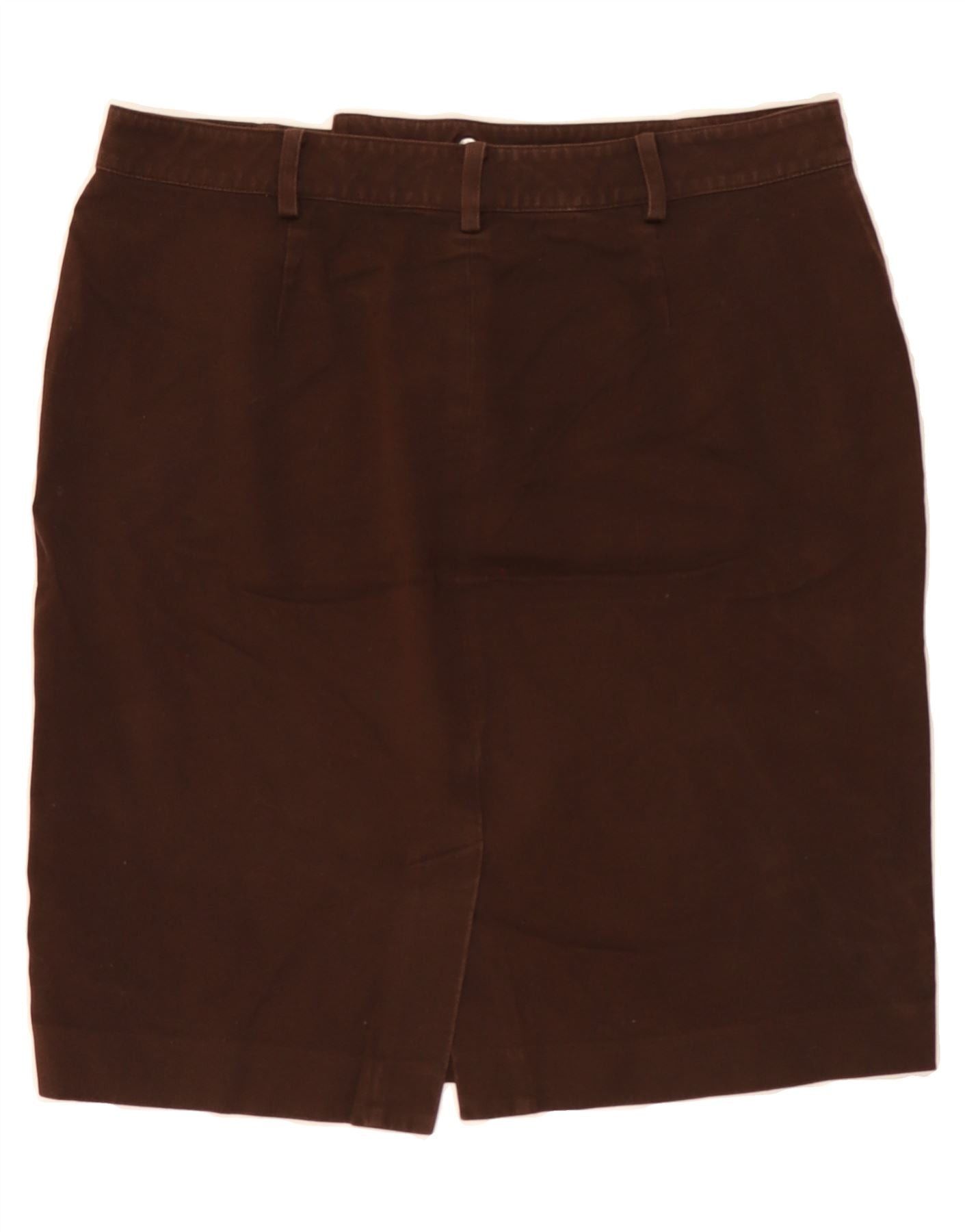 Ralph Lauren Womens Straight Skirt US 8 Medium W32 Brown Cotton Size 27" / US 4 / IT 40 - 2 Thumbnail