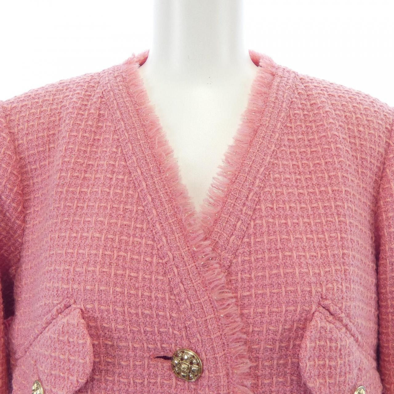 Chanel Chanel Chanel P64572V41285 Collarless Jacket Others Outerwear P64572V41285 20A DUTY FREE for USA Size ONE SIZE - 6 Thumbnail