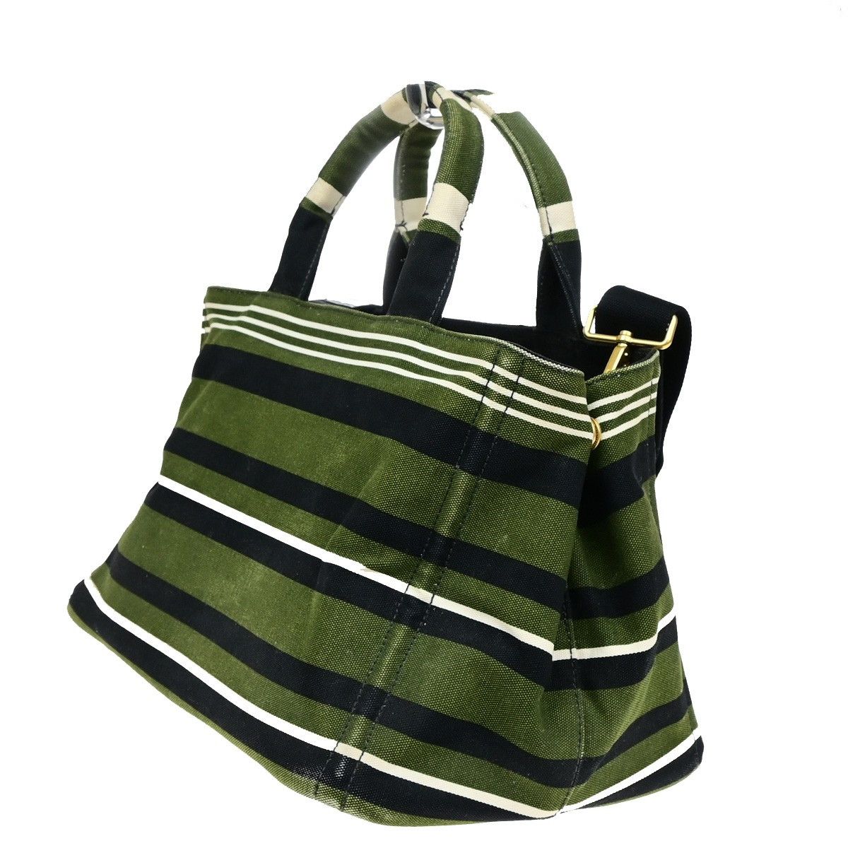 Prada Prada Canapa Righe Canvas Size ONE SIZE - 4 Thumbnail