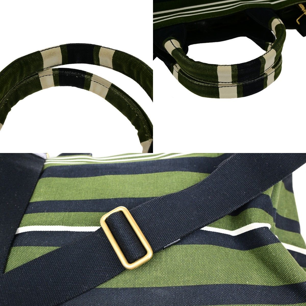 Prada Prada Canapa Righe Canvas Size ONE SIZE - 9 Thumbnail