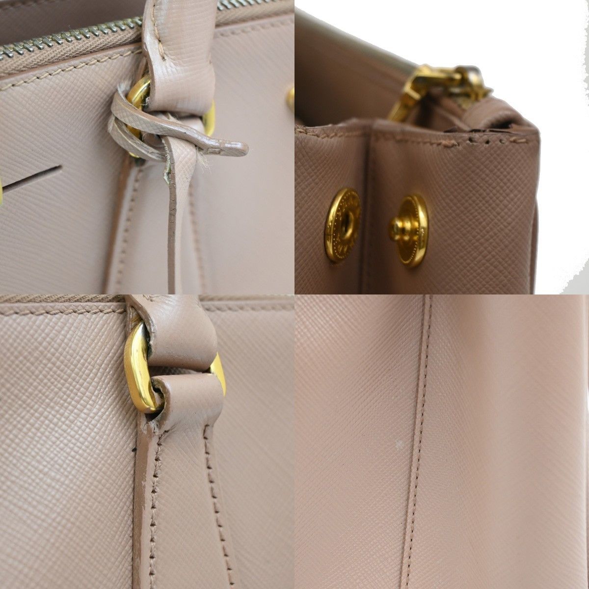 Prada Prada Double Zip Lux Tote Saffiano Leather Size ONE SIZE - 14 Thumbnail