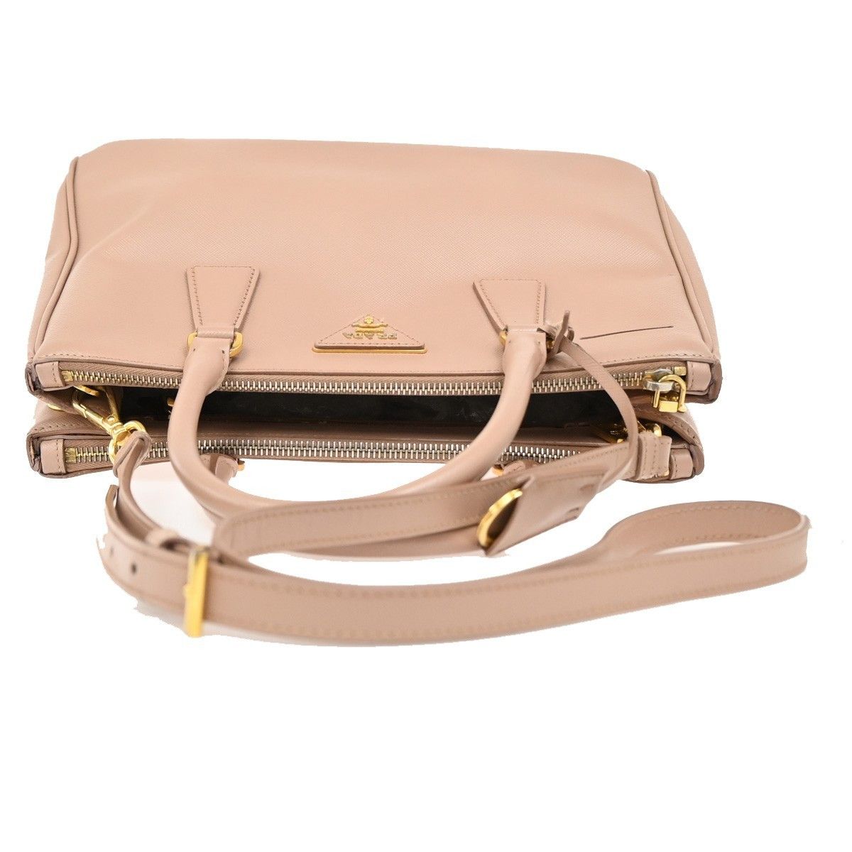Prada Prada Double Zip Lux Tote Saffiano Leather Size ONE SIZE - 7 Thumbnail