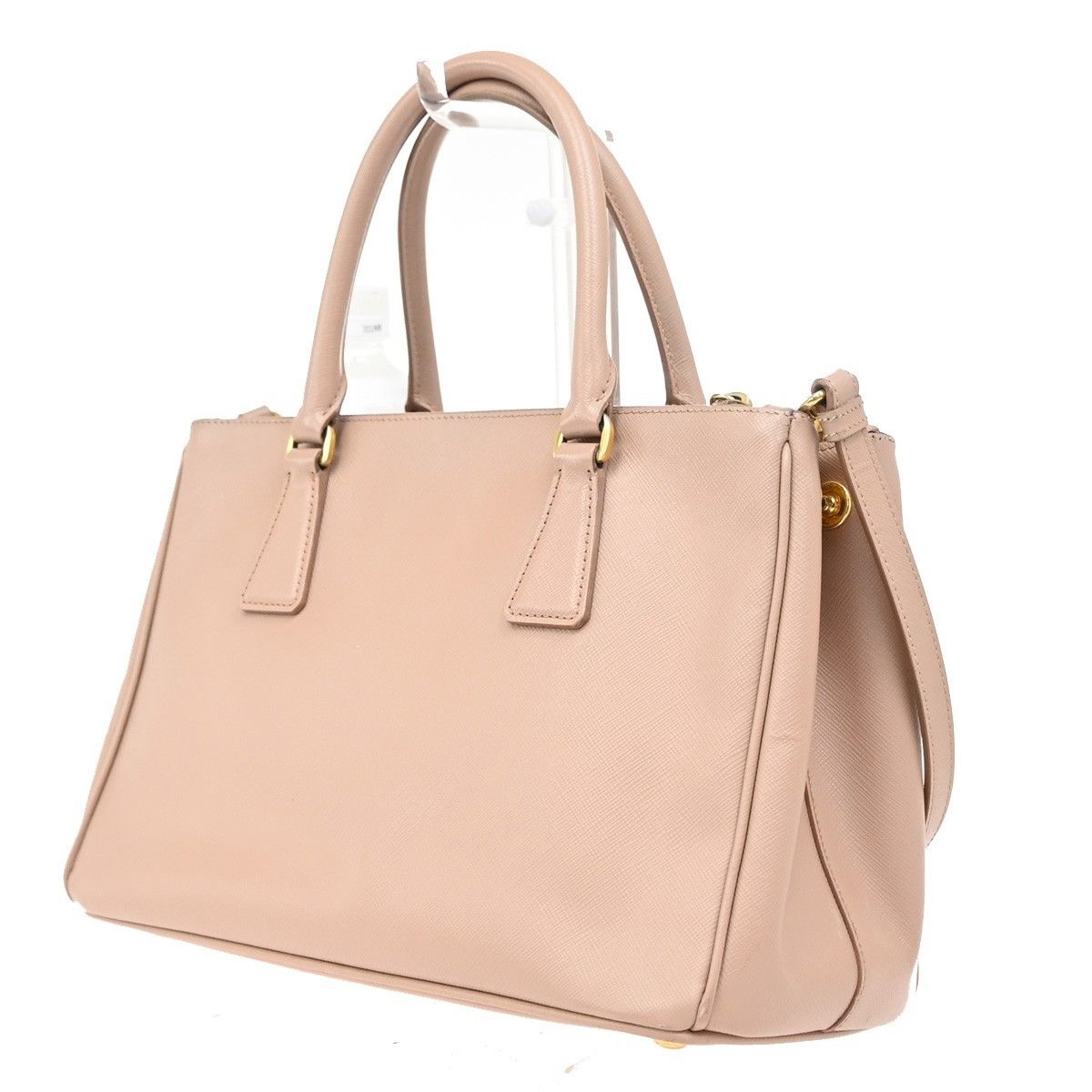 Prada Prada Double Zip Lux Tote Saffiano Leather Size ONE SIZE - 4 Thumbnail