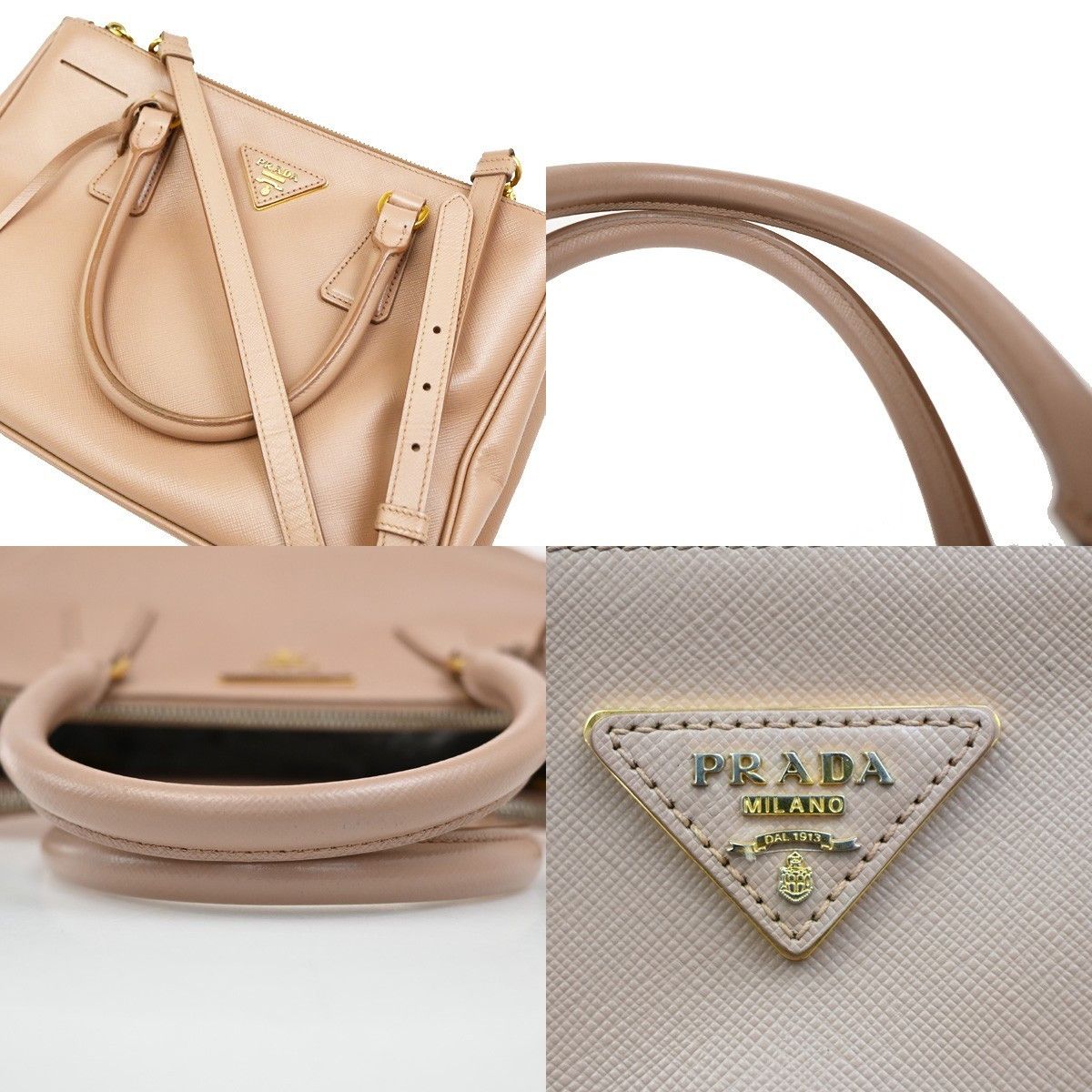 Prada Prada Double Zip Lux Tote Saffiano Leather Size ONE SIZE - 6 Thumbnail
