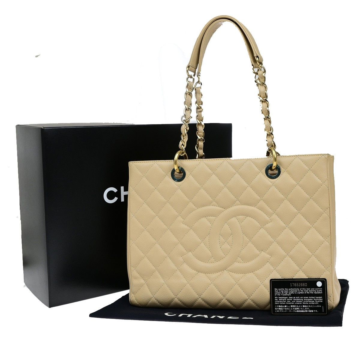 Chanel Chanel Grand Shopping Tote Quilted Caviar Size ONE SIZE - 11 Thumbnail