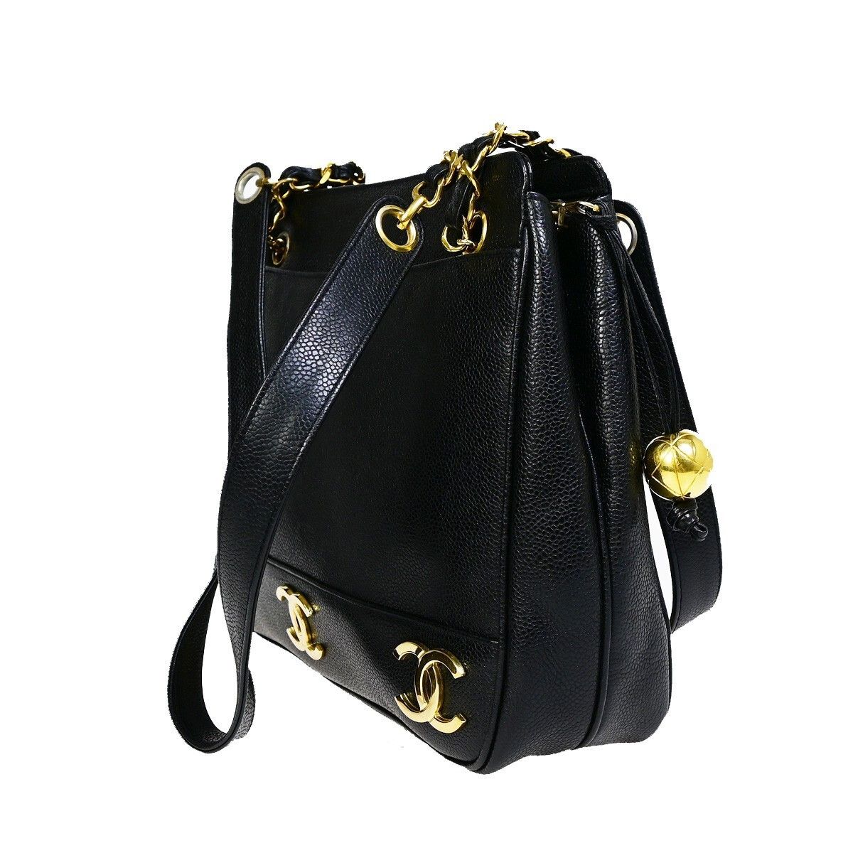 Chanel Chanel Triple CC Chain Shoulder Bag Caviar Leather Size ONE SIZE - 4 Thumbnail