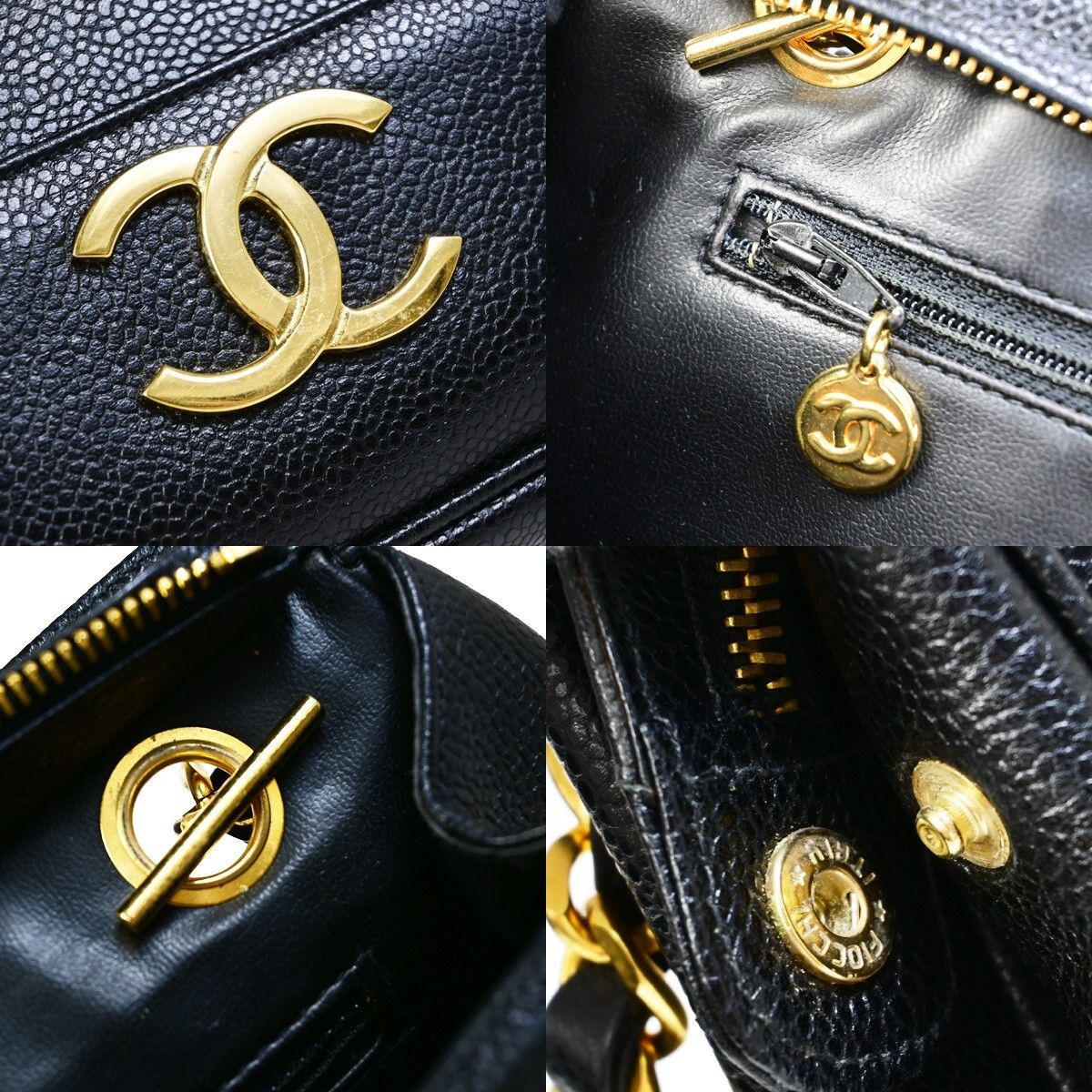 Chanel Chanel Triple CC Chain Shoulder Bag Caviar Leather Size ONE SIZE - 17 Thumbnail