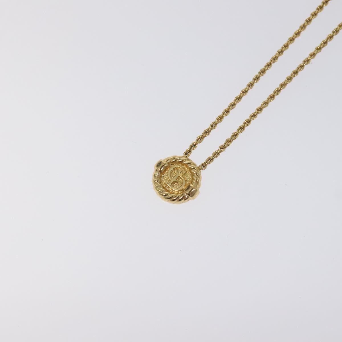 Dior Christian Dior Vintage Logo Round Pendant Necklace Metal Size ONE SIZE - 3 Thumbnail