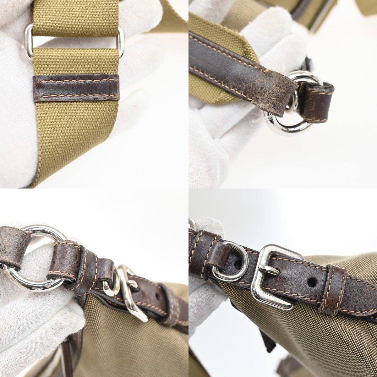 Prada Prada Logo Messenger Bag Canvas and leather Size ONE SIZE - 11 Thumbnail