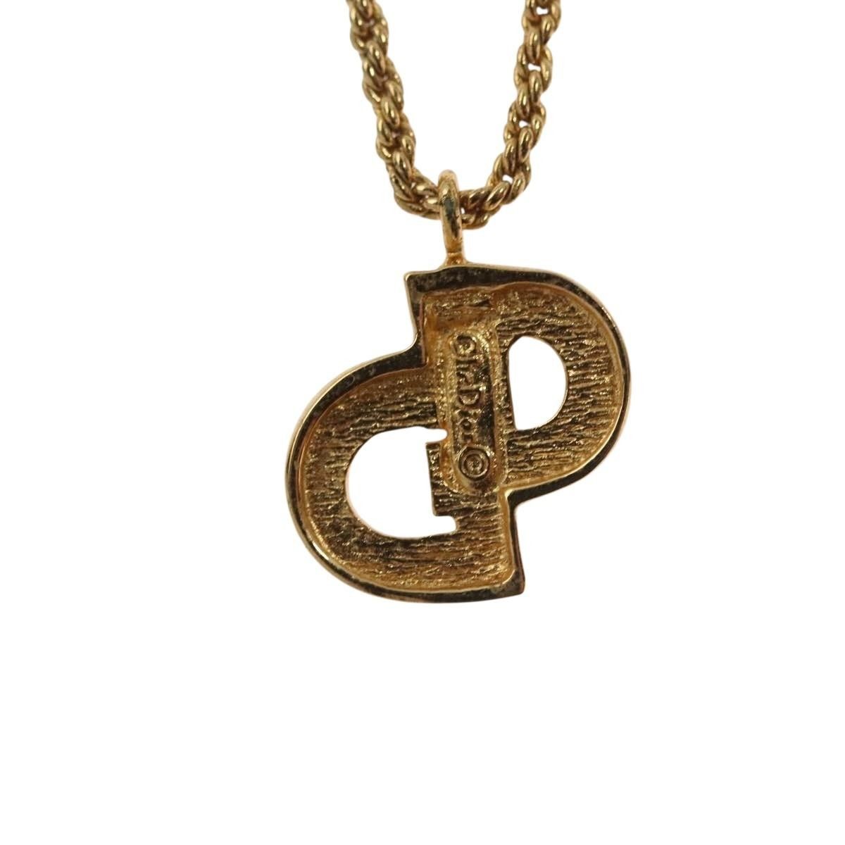 Dior Christian Dior CD Pendant Necklace Gold-plated Size ONE SIZE - 4 Thumbnail