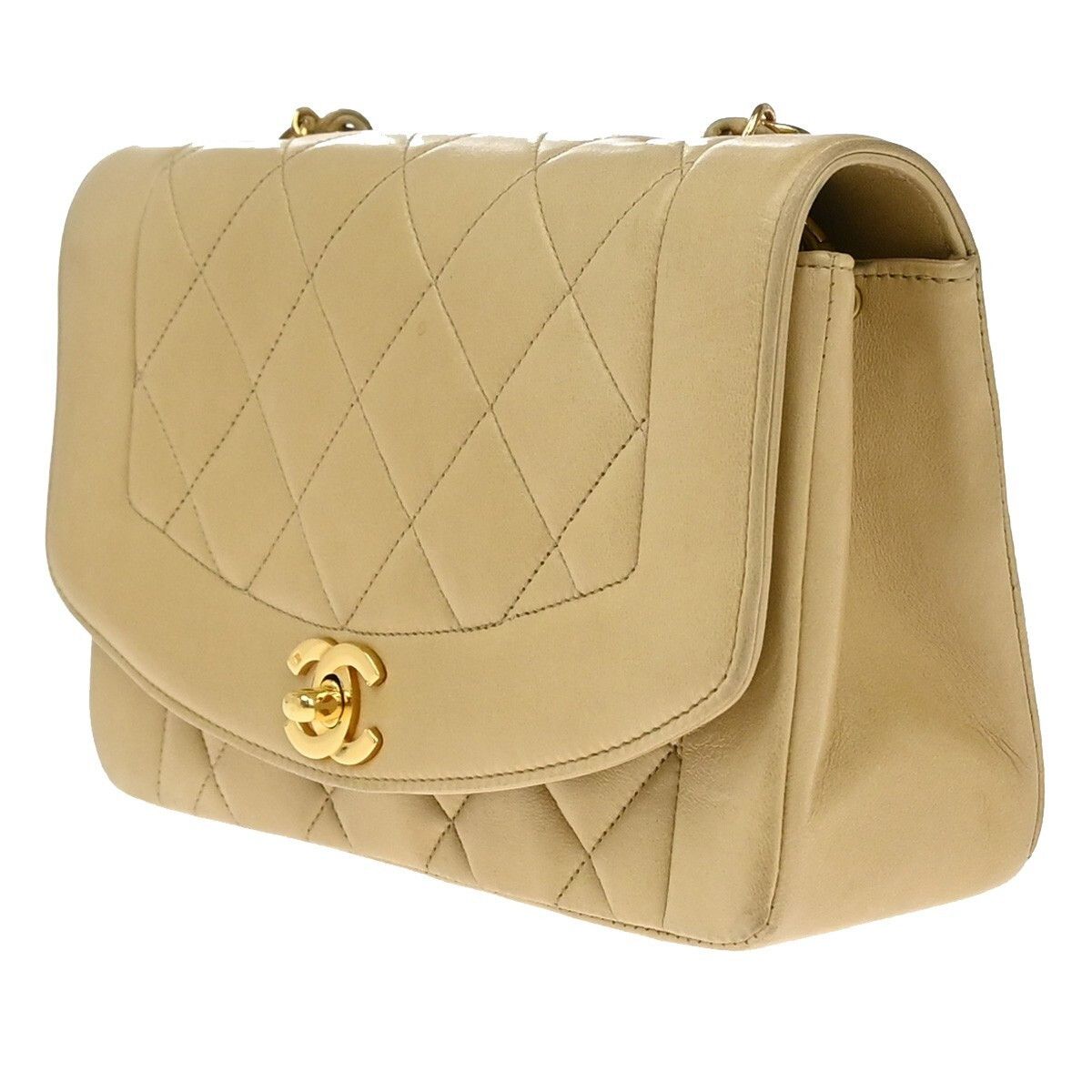 Chanel Chanel Vintage Diana Flap Bag Quilted Lambskin Size ONE SIZE - 3 Thumbnail