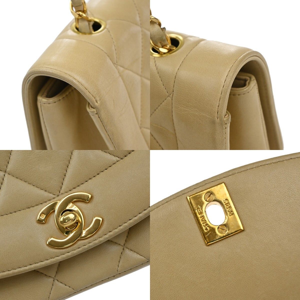 Chanel Chanel Vintage Diana Flap Bag Quilted Lambskin Size ONE SIZE - 10 Thumbnail