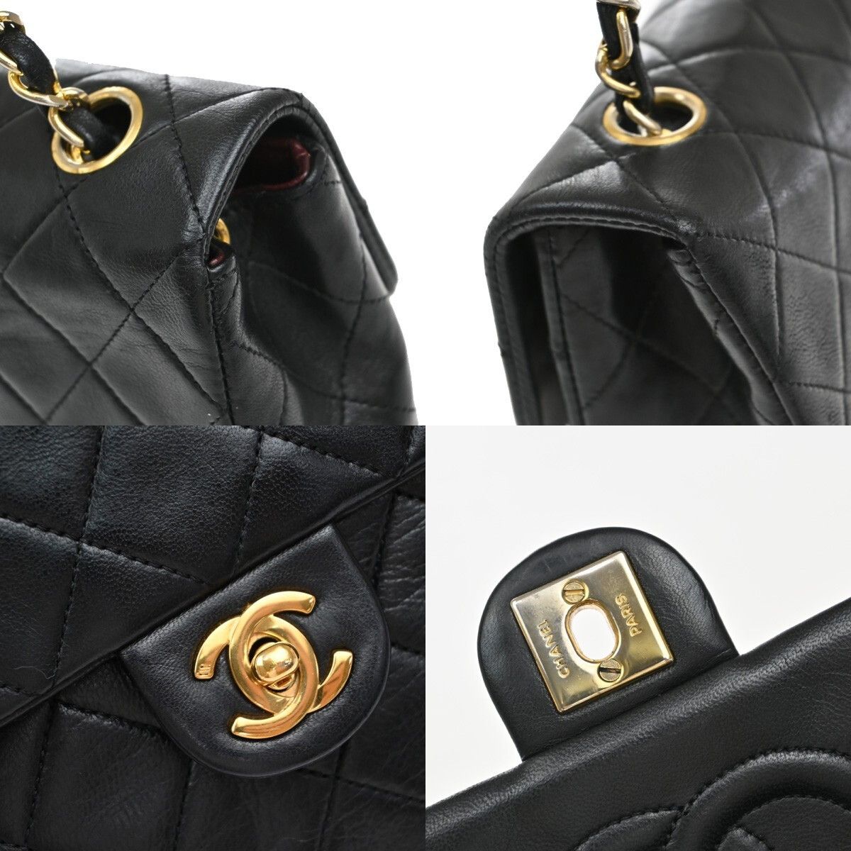 Chanel Chanel Vintage Square Classic Flap Bag Quilted Lambskin Size ONE SIZE - 11 Thumbnail