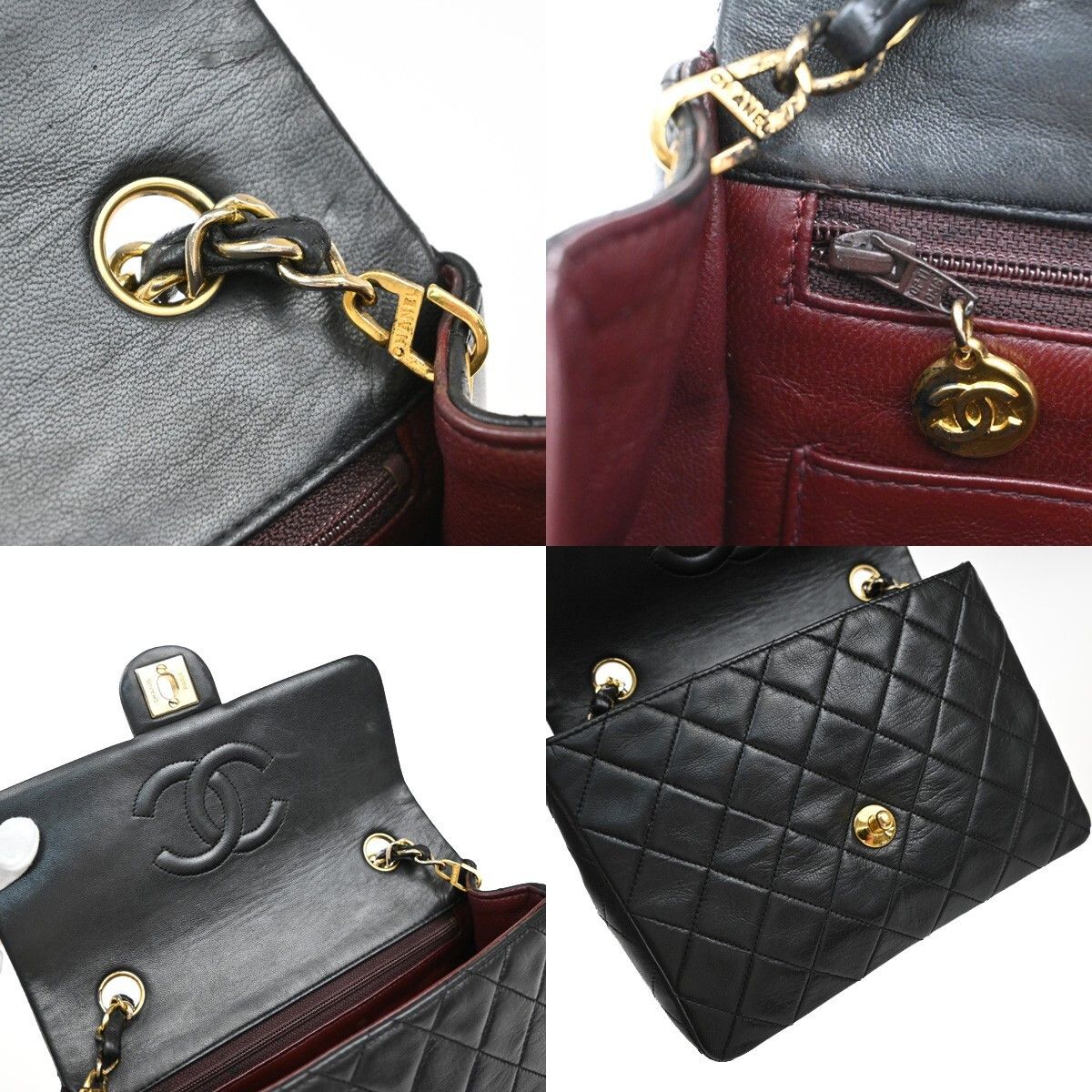 Chanel Chanel Vintage Square Classic Flap Bag Quilted Lambskin Size ONE SIZE - 10 Thumbnail