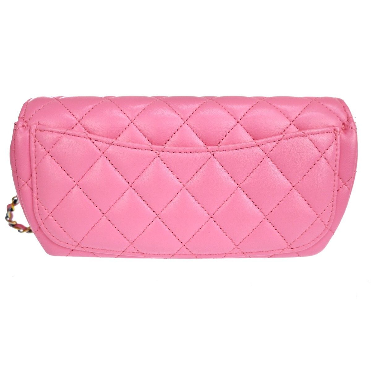 Chanel Chanel Classic Sunglasses Case with Chain Quilted Lambskin with Rainbow Hardware Size ONE SIZE - 2 Thumbnail