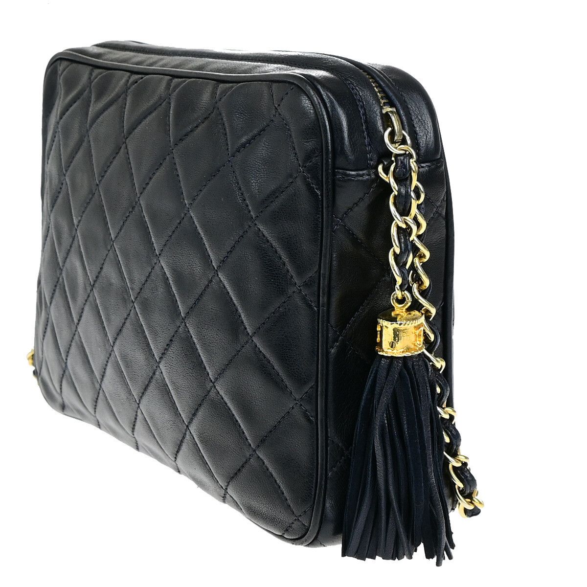 Chanel Chanel Vintage Camera Tassel Bag Quilted Leather Size ONE SIZE - 4 Thumbnail