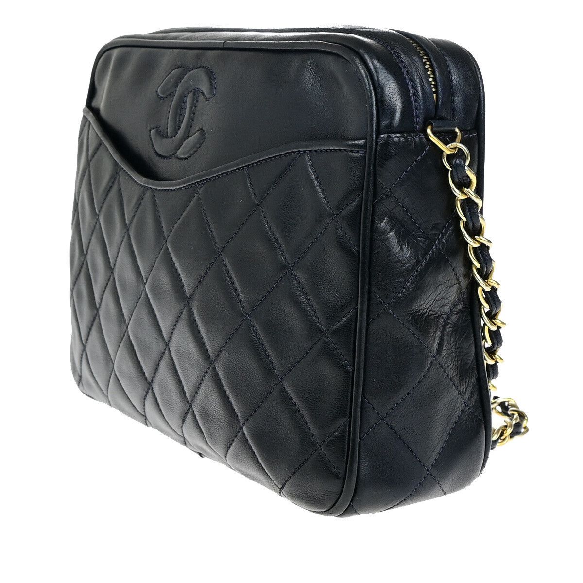 Chanel Chanel Vintage Camera Tassel Bag Quilted Leather Size ONE SIZE - 3 Thumbnail