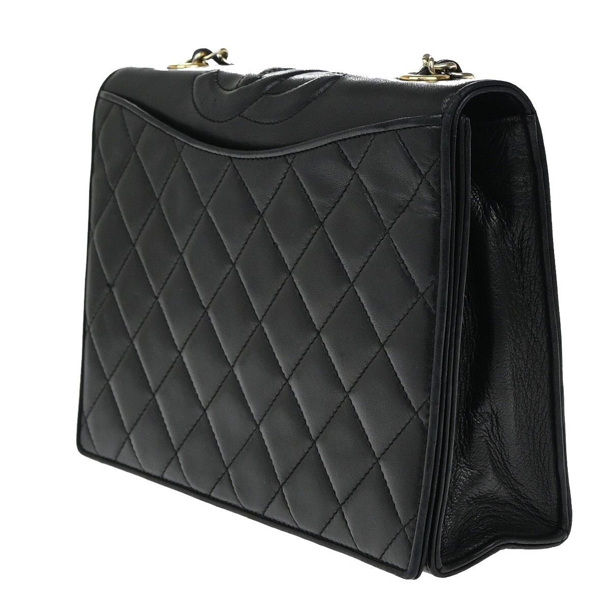 Chanel Chanel Vintage CC Chain Full Flap Bag Quilted Leather Size ONE SIZE - 3 Thumbnail