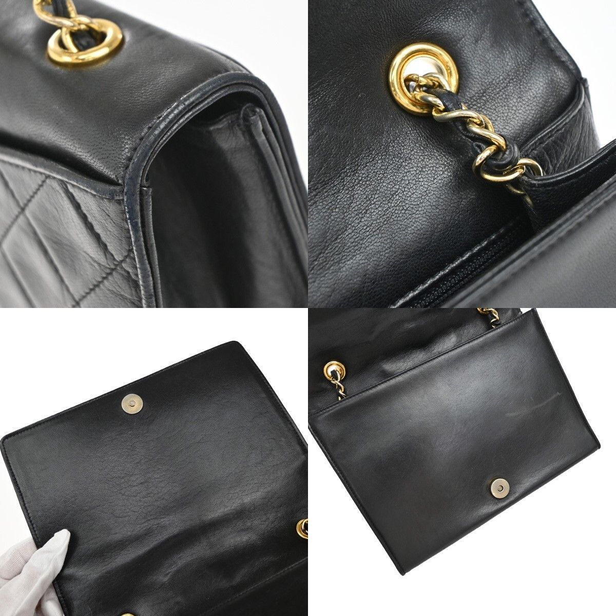 Chanel Chanel Vintage CC Chain Full Flap Bag Quilted Leather Size ONE SIZE - 11 Thumbnail