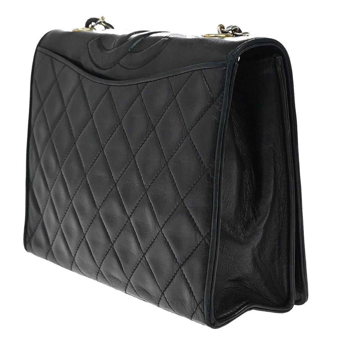 Chanel Chanel Vintage CC Chain Full Flap Bag Quilted Leather Size ONE SIZE - 4 Thumbnail
