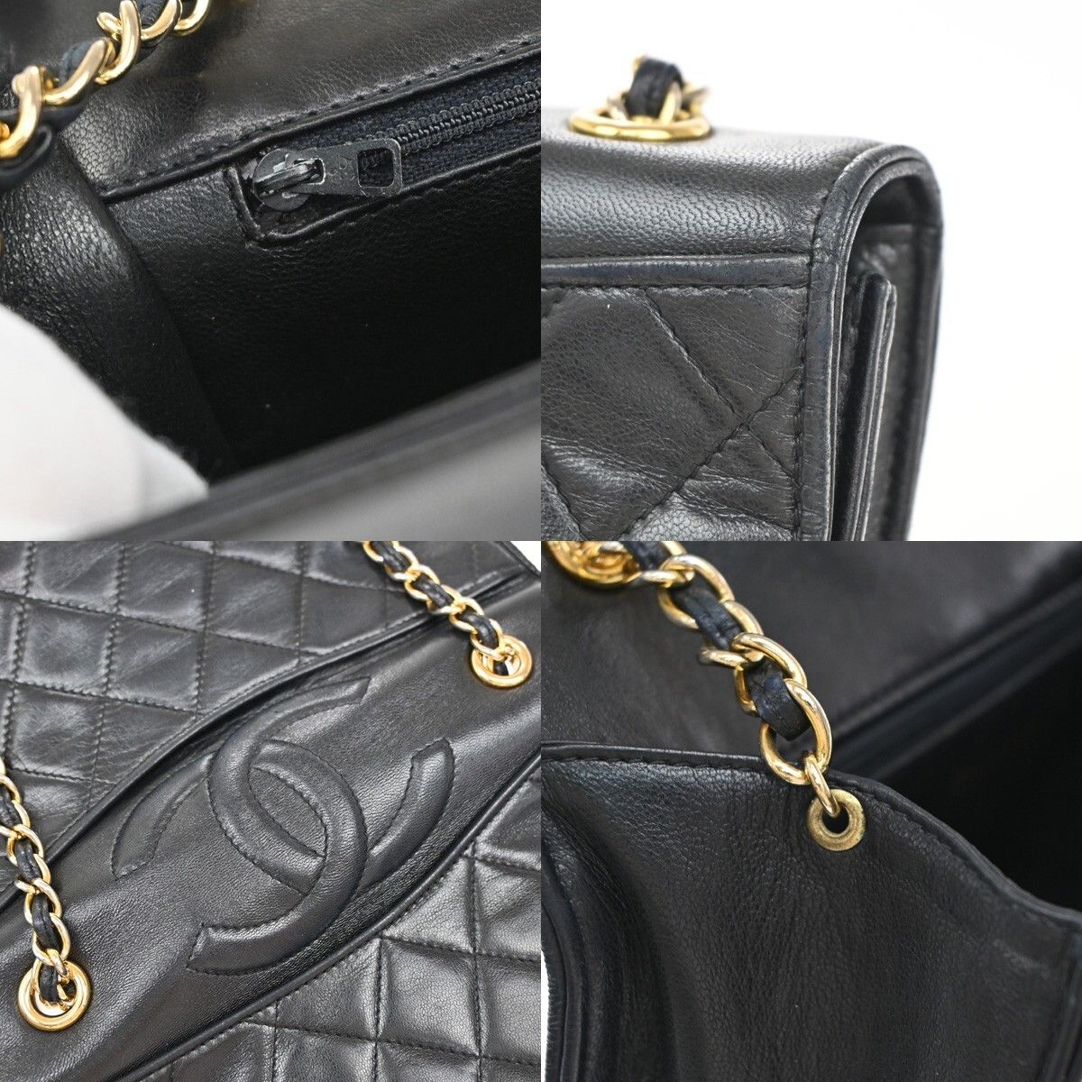 Chanel Chanel Vintage CC Chain Full Flap Bag Quilted Leather Size ONE SIZE - 10 Thumbnail