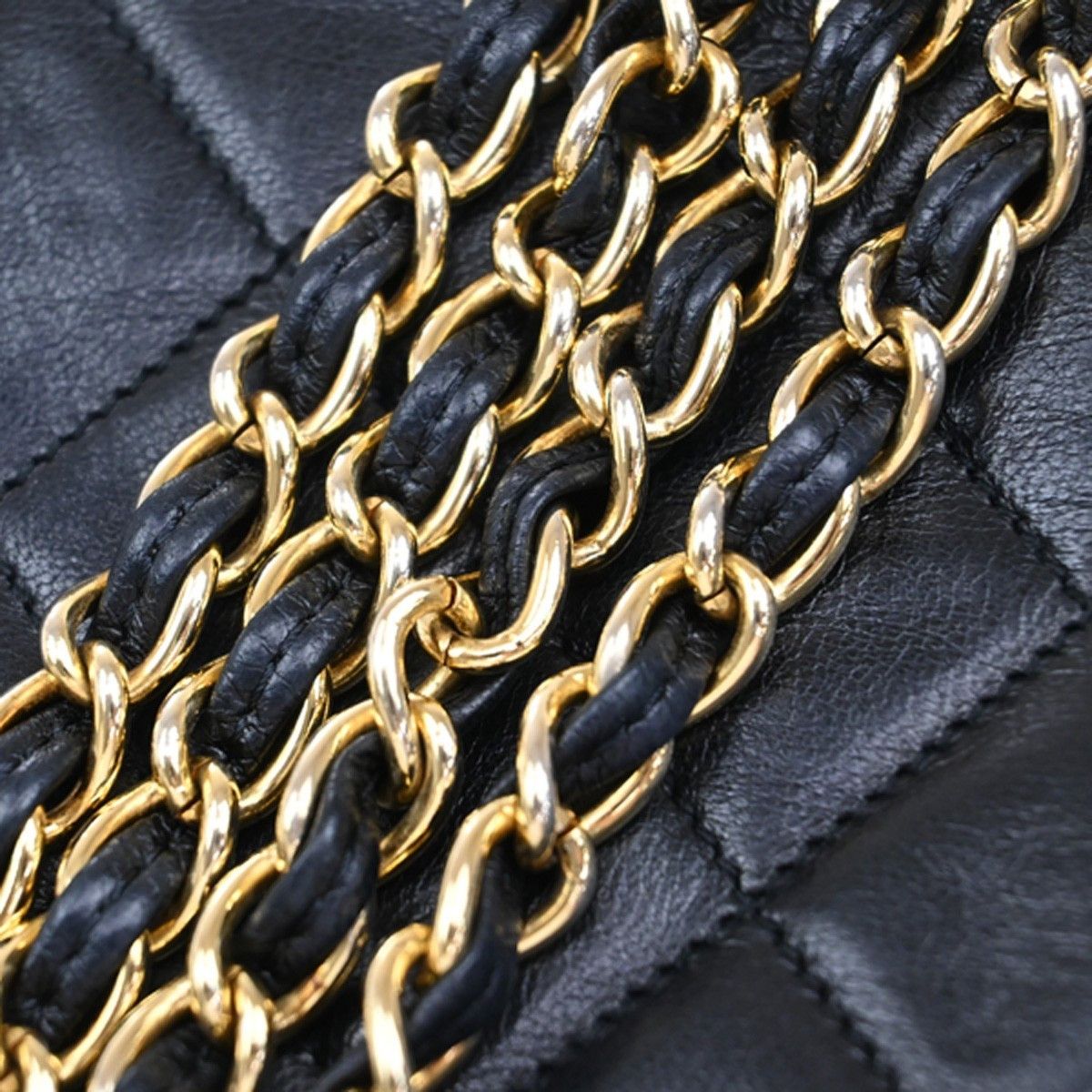 Chanel Chanel Vintage CC Full Flap Bag Quilted Lambskin Size ONE SIZE - 11 Thumbnail