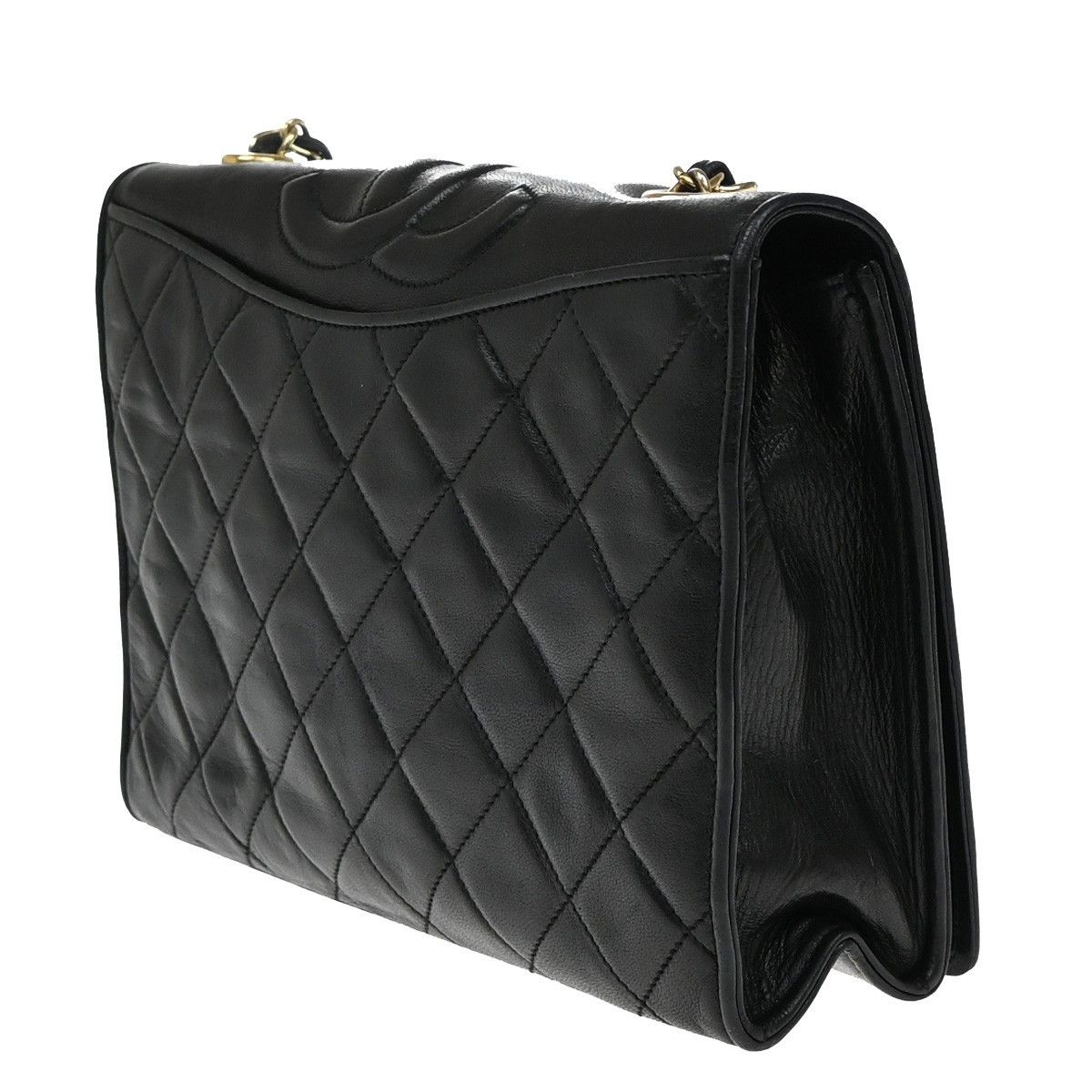 Chanel Chanel Vintage CC Full Flap Bag Quilted Lambskin Size ONE SIZE - 4 Thumbnail