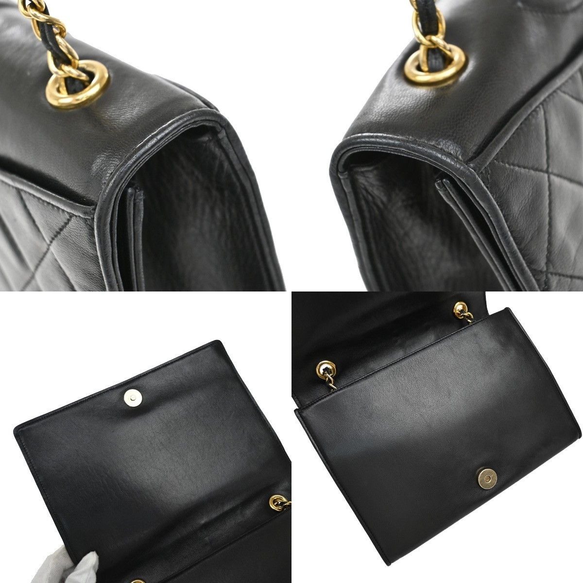 Chanel Chanel Vintage CC Full Flap Bag Quilted Lambskin Size ONE SIZE - 12 Thumbnail