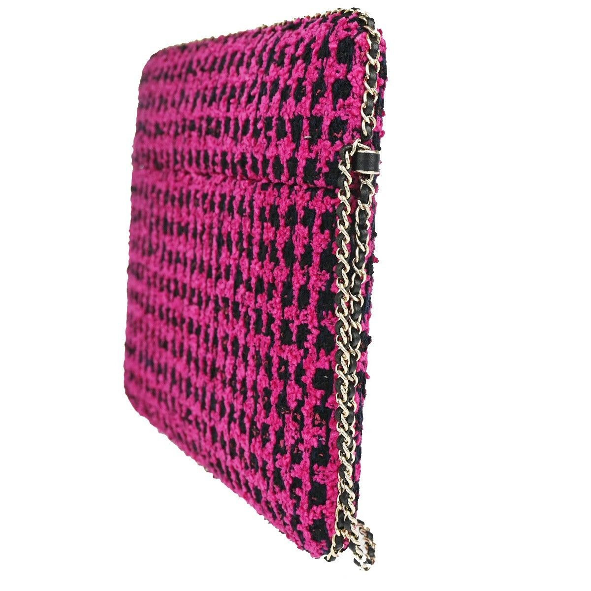 Chanel Chanel Chain Around CC Tablet Holder Tweed and Ribbon Size ONE SIZE - 4 Thumbnail