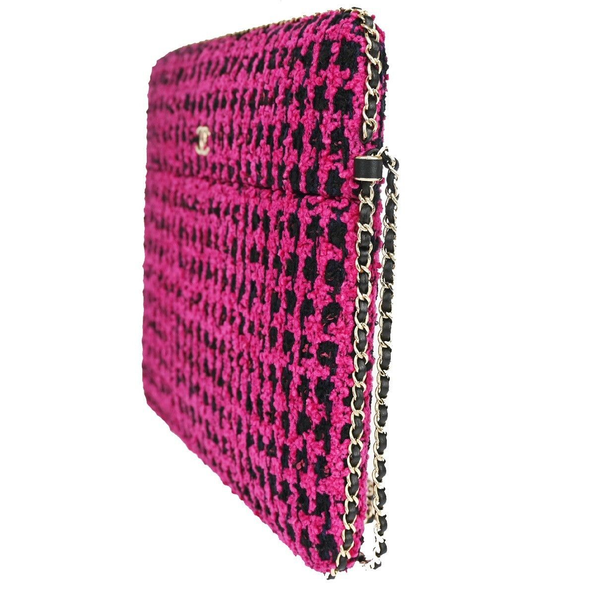 Chanel Chanel Chain Around CC Tablet Holder Tweed and Ribbon Size ONE SIZE - 3 Thumbnail