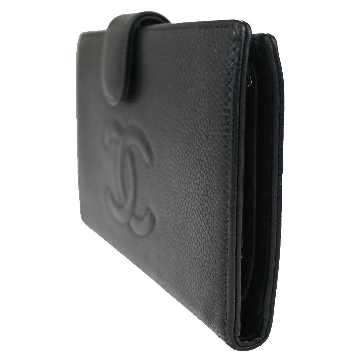 Chanel Chanel CC Bifold Wallet Quilted Caviar Size ONE SIZE - 3 Thumbnail