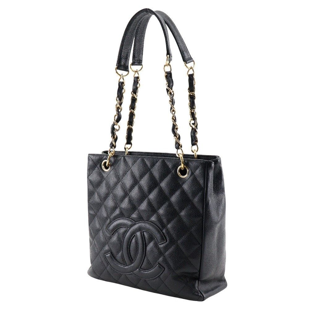 Chanel Chanel Petite Shopping Tote Quilted Caviar Size ONE SIZE - 3 Thumbnail