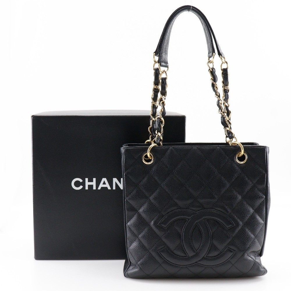 Chanel Chanel Petite Shopping Tote Quilted Caviar Size ONE SIZE - 8 Thumbnail