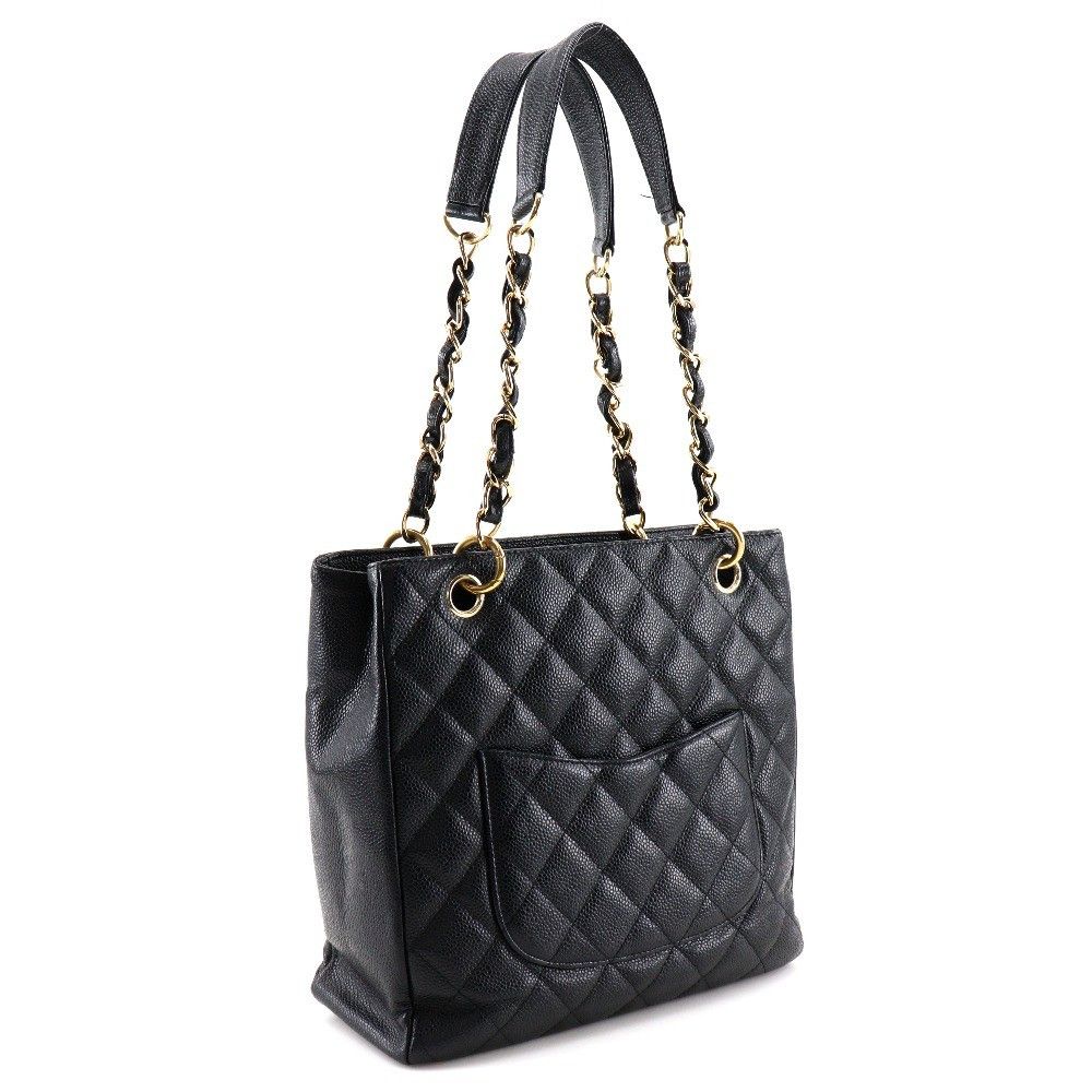 Chanel Chanel Petite Shopping Tote Quilted Caviar Size ONE SIZE - 2 Thumbnail