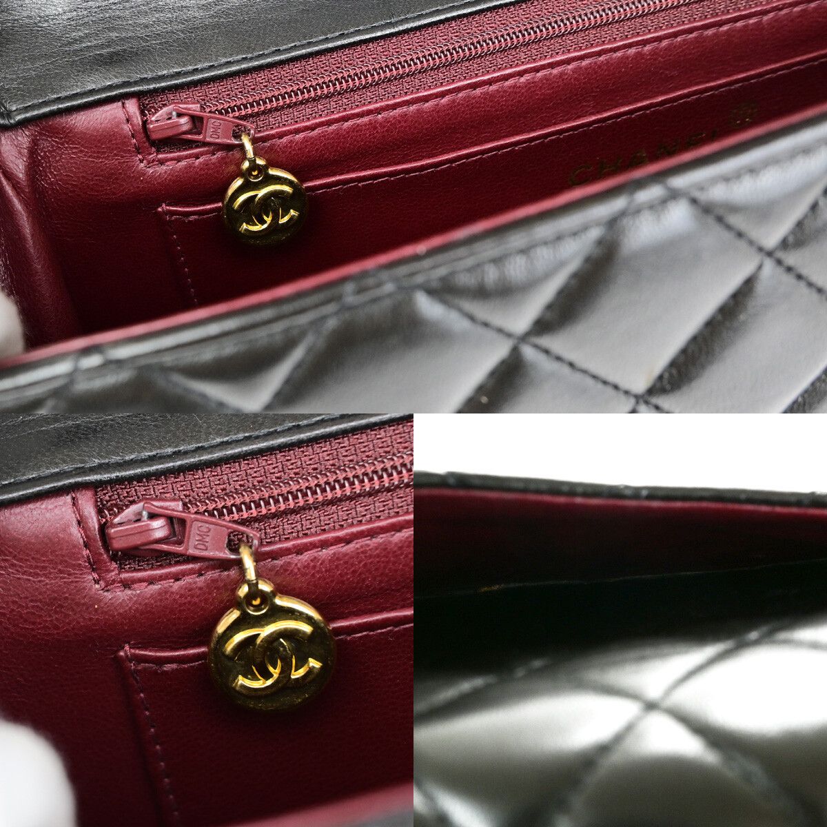 Chanel Chanel Vintage Twin Top Handle Flap Bag Quilted Lambskin Size ONE SIZE - 14 Thumbnail