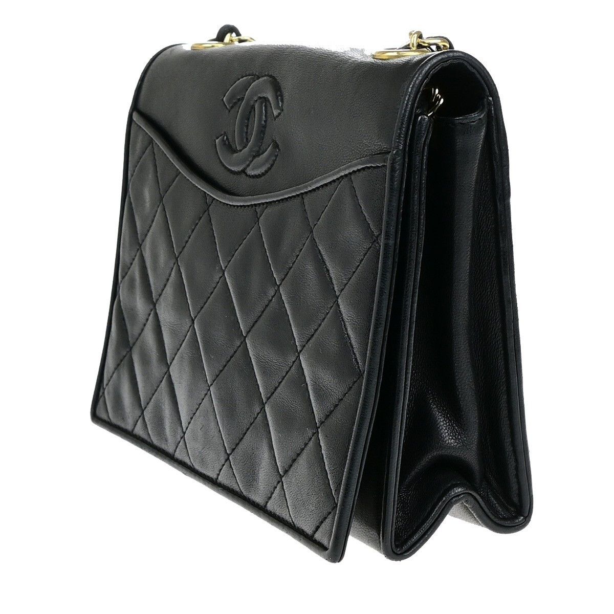 Chanel Chanel Vintage CC Chain Full Flap Bag Quilted Leather Size ONE SIZE - 3 Thumbnail