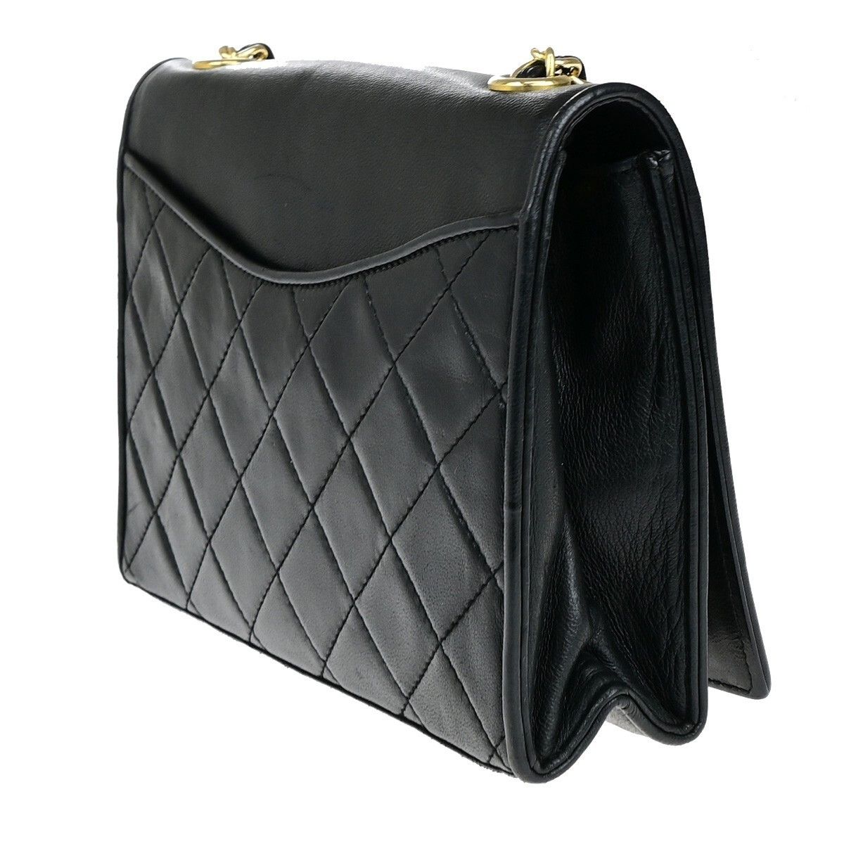 Chanel Chanel Vintage CC Chain Full Flap Bag Quilted Leather Size ONE SIZE - 4 Thumbnail
