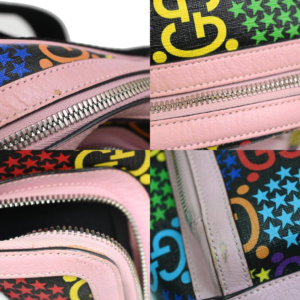 Gucci Gucci Zip Pocket Backpack Psychedelic Print GG Coated Canvas Size ONE SIZE - 12 Thumbnail