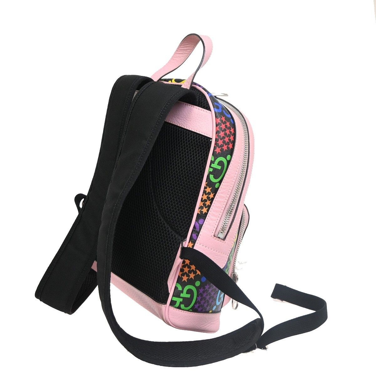 Gucci Gucci Zip Pocket Backpack Psychedelic Print GG Coated Canvas Size ONE SIZE - 4 Thumbnail