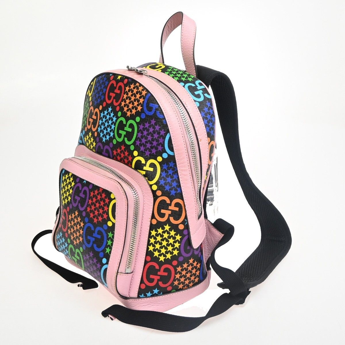 Gucci Gucci Zip Pocket Backpack Psychedelic Print GG Coated Canvas Size ONE SIZE - 3 Thumbnail