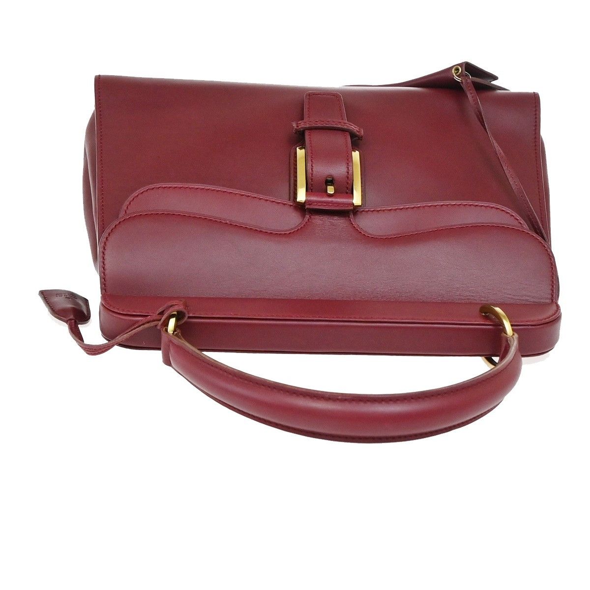 Gucci Gucci Belt Buckle Top Handle Bag Leather Size ONE SIZE - 8 Thumbnail